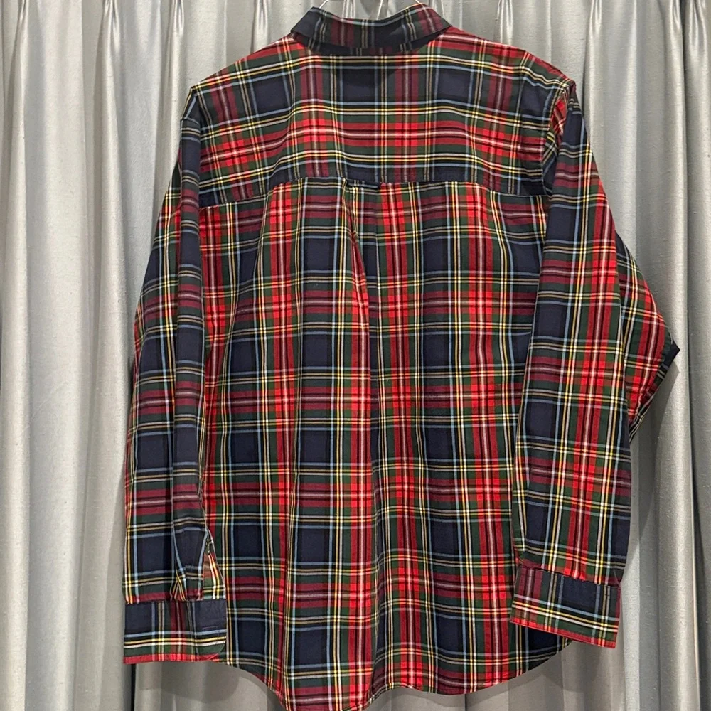 CHAPS Easy Care Plaid Long Sleeved Button Down Shirt XL Great Colors - Picture 2 of 10